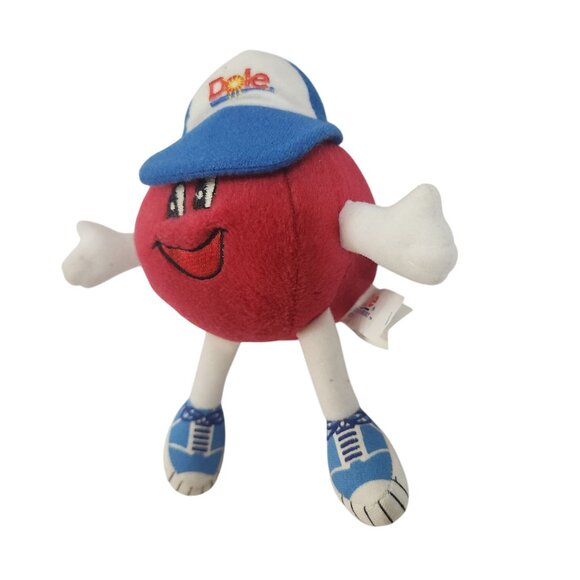 1999 Set Of 4 Dole Fruit Plush Characters Pineapple Cranberry Banana & Papaya 7" - Picture 15 of 16